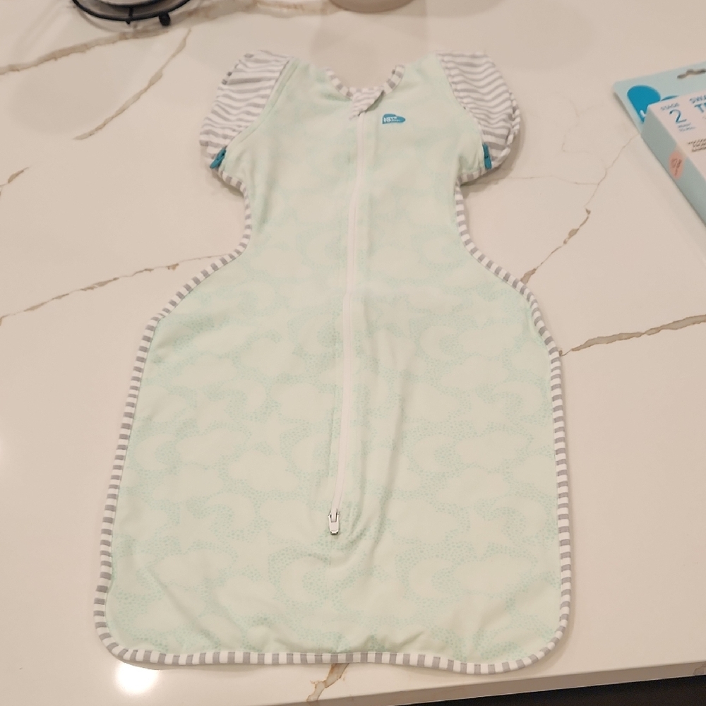 Love to Dream Light Green Sleep Sack Transition Bag MEDIUM. Organic Cotton.